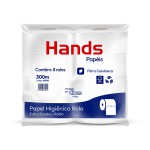 Papel Higiênico Rolão Hands Celulose - 8x300 Metros