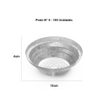 Prato Marmitex Alumínio N°5 Manual Thermoprat - 100 Unidades