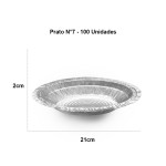  Prato Marmitex Alumínio N°7 Máquina Thermoprat - 100 Unidades