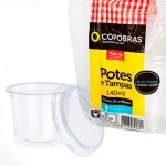 Pote e tampa redondo 140 ml c/25