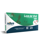 Luva para procedimento de vinil sem pó não cirurgica nobre g c/100