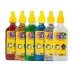 Cola acrilex colorida com glitter 35 grs