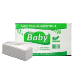 Papel toalha interfolha 100% celulose baby c/1000