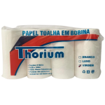 Papel toalha bobina 100% celulose thorium 100m c/8