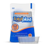 Kit Pote com Tampa Retangular Totalplast - 250ml (Conjunto com 24 Unidades)